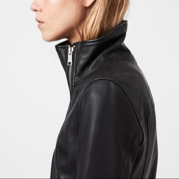 ALLSAINTS ELLIS LEATHER BIKER JACKET - Picture 5 of 15